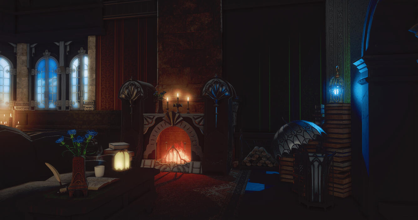 Fireplace & Entrance